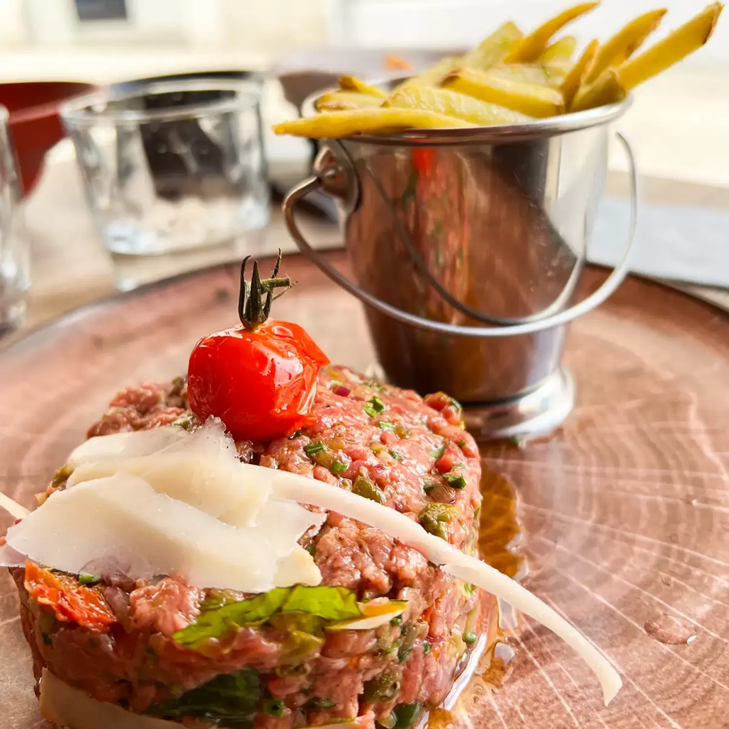 Steak tartare et frites maison